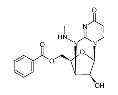 2,3'-((methylamino)imino)-1-(5'-O-benzoyl-3'-deoxy-β-D-lyxofuranosyl)uracil结构式