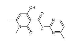 N-(4-methyl-2-pyrimidinyl)-1,6-dimethyl-4-hydroxy-2-oxo-1,2-dihydropyridine-3-carboxamide Structure