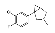 1-(3-chloro-4-fluorophenyl)-3-methyl-3-azabicyclo[3.1.0]hexane结构式