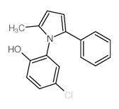 Phenol,4-chloro-2-(2-methyl-5-phenyl-1H-pyrrol-1-yl)- Structure