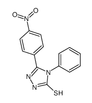 5-(4-Nitrophenyl)-4-phenyl-4H-1,2,4-triazole-3-thiol结构式