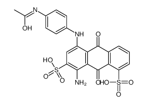 5-[[4-(acetylamino)phenyl]amino]-8-amino-9,10-dihydro-9,10-dioxoanthracene-1,7-disulphonic acid结构式