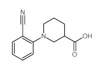 1-(2-Cyanophenyl)piperidine-3-carboxylic acid结构式