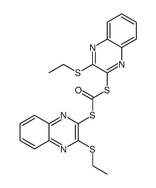 Dithiocarbonic acid S,S-bis-(3-ethylsulfanyl-quinoxalin-2-yl) ester Structure