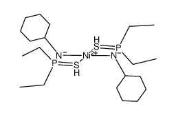 bis(diethylthiophosphinic acid-cyclohexylamidato-S,N)nickel(II) Structure