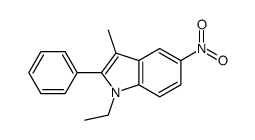 1-ethyl-3-methyl-5-nitro-2-phenyl-1H-indole Structure