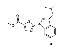 methyl 2-[6-chloro-3-(2-methylpropyl)-1H-indol-1-yl]-1,3-thiazole-5-carboxylate Structure