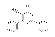 6-Oxo-2,4-diphenyl-6H-1,3-thiazin-5-carbonitril结构式