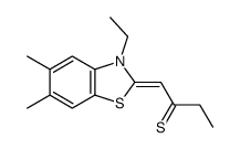 1-(3-ethyl-5,6-dimethyl-1,3-benzothiazol-2-ylidene)butane-2-thione Structure