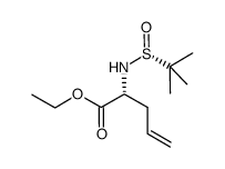 (R)-ethyl 2-((R)-1,1-dimethylethylsulfinamido)pent-4-enoate结构式