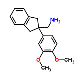 1-[2-(3,4-Dimethoxyphenyl)-2,3-dihydro-1H-inden-2-yl]methanamine structure