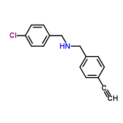 N-(4-氯苄基)-1-(4-乙炔苯基)甲胺结构式