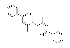 (2Z,2'Z)-3,3'-(hydrazine-1,2-diyl)bis(1-phenylbut-2-en-1-imine)结构式