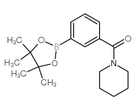 3-(哌啶-1-羰基)苯硼酸频哪酯结构式