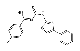 4-methyl-N-[(4-phenyl-1,3-thiazol-2-yl)carbamothioyl]benzamide Structure