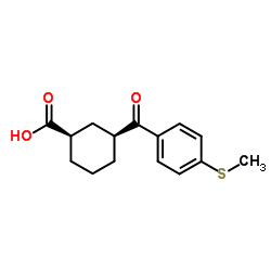 (1R,3S)-3-[4-(Methylsulfanyl)benzoyl]cyclohexanecarboxylic acid picture