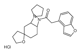 2-(1-benzofuran-4-yl)-N-methyl-N-[(5R,7S,8S)-7-pyrrolidin-1-yl-1-oxaspiro[4.5]decan-8-yl]acetamide,hydrochloride结构式