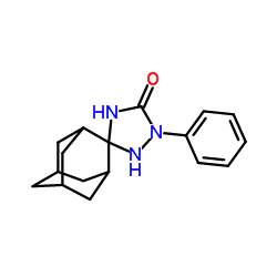 1-Phenyl-5H-spiro[1,2,4-triazolidine-3,2'-tricyclo[3.3.1.13,7]decan]-5-one结构式