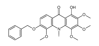 6-(benzyloxy)-1-hydroxy-10-methyl-2,3,4,5-tetramethoxyacridin-9-one Structure