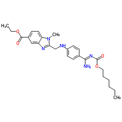 去-(N-2-吡啶基-beta-丙氨酸乙酯)达比加群酯5-乙基羧酸酯结构式