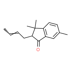 1H-Inden-1-one, 2-(2-buten-1-yl)-2,3-dihydro-3,3,6-trimethyl- Structure