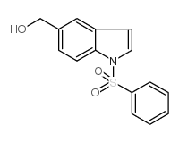 1-苯磺酰基吲哚-5-甲醇结构式