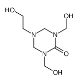 tetrahydro-5-(2-hydroxyethyl)-1,3-bis(hydroxymethyl)-1,3,5-triazin-2(1H)-one structure