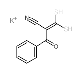 Benzenepropane(dithioic)acid, a-cyano-b-oxo-, ion(1-), potassium,potassium salt (9CI)结构式