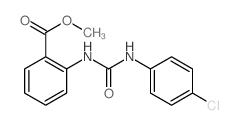 methyl 2-[(4-chlorophenyl)carbamoylamino]benzoate结构式