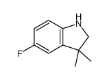 5-fluoro-2,3-dihydro-3,3-dimethyl-1H-Indole structure