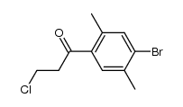 4-bromo-1-(3'-chloro-1'-oxopropyl)-2,5-dimethylbenzene结构式