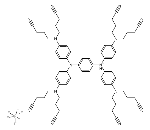 n,n,n'',n''-tetrakis[4-bis(3-cyanopropyl)aminophenyl]-p-phenylenediaminium hexafluorophosphate Structure