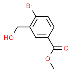 4-溴-3-(羟甲基)苯甲酸甲酯结构式