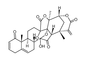 (16β,22R)-14α,17-Epoxy-13,14,20,22-tetrahydroxy-1,15-dioxo-16,24-cyclo-13,14-secoergosta-2,5,25(27)-triene-18,26-dioic acid 18,20:26,22-dilactone structure