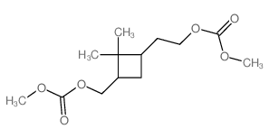 2-[3-(methoxycarbonyloxymethyl)-2,2-dimethyl-cyclobutyl]ethyl methyl carbonate Structure