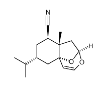 (3R)-isopropyl-(6S)-methyl-9,12-dioxa-tricyclo[6.3.1.0]dodec-10-ene-(5R)-carbonitrile Structure