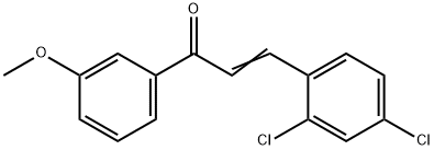 (2E)-3-(2,4-二氯苯基)-1-(3-甲氧基苯基)丙-2-烯-1-酮结构式