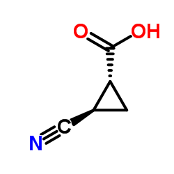 反式-2-氰基环丙烷-1-羧酸结构式