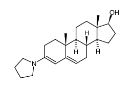 3-(N-pyrrolidinyl)androsta-3,5-dien-17β-ol Structure