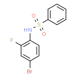 N-(4-Bromo-2-fluorophenyl)benzenesulfonamide结构式