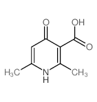 2,6-dimethyl-4-oxo-1H-pyridine-3-carboxylic acid结构式