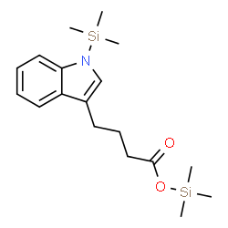 1-Trimethylsilyl-1H-indole-3-butyric acid trimethylsilyl ester structure