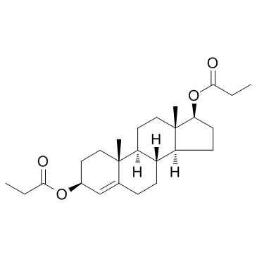 Androst-4-ene-3,17-diol, dipropanoate, (3β,17β)- Structure