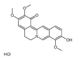 2,3,9-trimethoxy-5,6-dihydroisoquinolino[2,1-b]isoquinolin-7-ium-1,10-diol,chloride Structure