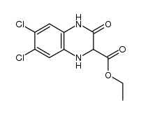 6,7-dichloro-3-oxo-1,2,3,4-tetrahydro-quinoxaline-2-carboxylic acid ethyl ester Structure