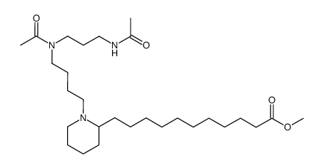 11-(1-{4-[Acetyl-(3-acetylamino-propyl)-amino]-butyl}-piperidin-2-yl)-undecanoic acid methyl ester Structure