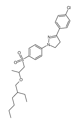 3-(4-chloro-phenyl)-1-{4-[2-(2-ethyl-hexyloxy)-propane-1-sulfonyl]-phenyl}-4,5-dihydro-1H-pyrazole Structure