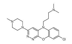 3-[8-chloro-3-(4-methylpiperazin-1-yl)pyridazino[3,4-b][1,4]benzoxazin-5-yl]-N,N-dimethylpropan-1-amine Structure