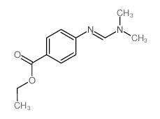 p-(((Dimethylamino)methylene)amino)benzoic acid ethyl ester结构式