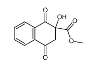 2-Hydroxy-1,4-dioxo-1,2,3,4-tetrahydro-naphthalene-2-carboxylic acid methyl ester Structure